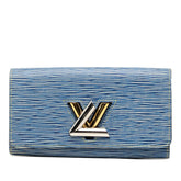 ルイ ヴィトン エピ デニム ポルトフォイユ ツイスト 長財布 M60963 ブルー レザー レディース LOUIS VUITTON 【中古】