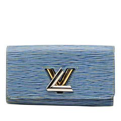 ルイ ヴィトン エピ デニム ポルトフォイユ ツイスト 長財布 M60963 ブルー レザー レディース LOUIS VUITTON 【中古】