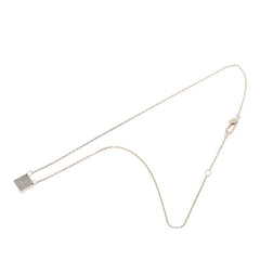 グッチ ミニ スクエア プレート ペンダント ネックレス SV925 シルバー レディース GUCCI 【中古】