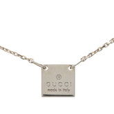 グッチ ミニ スクエア プレート ペンダント ネックレス SV925 シルバー レディース GUCCI 【中古】