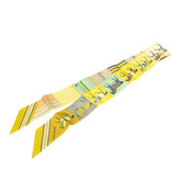 エルメス ツイリー COUVERTURES ET TENUES 馬着 スカーフ イエロー グレー マルチカラー シルク レディース HERMES 【中古】