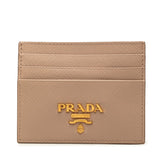 プラダ カードケース カードホルダー 1MC025 ピンクベージュ系 サフィアーノレザー レディース PRADA 中古