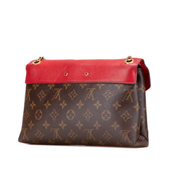 ルイ ヴィトン モノグラム パラスチェーン チェーン ショルダーバッグ M41201 ブラウン スリーズ レッド レザー レディース LOUIS VUITTON 【中古】