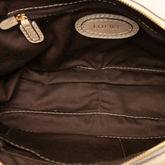 ロエベ アナグラム タッセル ハンドバッグ ベージュ レザー レディース LOEWE 【中古】