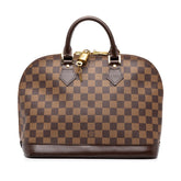 ルイ ヴィトン ダミエ アルマPM ハンドバッグ N51131 ブラウン PVC レザー レディース LOUIS VUITTON 中古