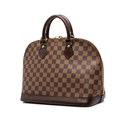 ルイ ヴィトン ダミエ アルマPM ハンドバッグ N51131 ブラウン PVC レザー レディース LOUIS VUITTON 中古