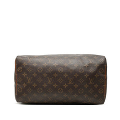ルイ ヴィトン モノグラム スピーディ35 ハンドバッグ ボストンバッグ M41524 ブラウン PVC レザー レディース LOUIS VUITTON 【中古】