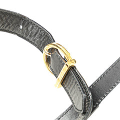 サルヴァトーレフェラガモ ガンチーニ 斜め掛け ショルダーバッグ BA21 5195 ブラック レザー レディース Salvatore Ferragamo 【中古】