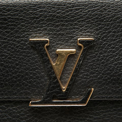 ルイ ヴィトン ポルト フォイユ カプシーヌ 長財布 M61248 ノワール ブラック トリヨンレザー レディース LOUIS VUITTON 【中古】