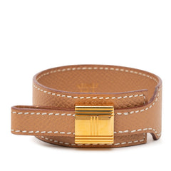 エルメス アルテミス ブレスレット サイズM ベージュ レザー レディース HERMES 【中古】