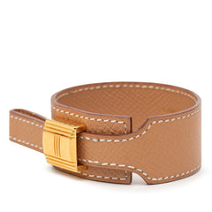 エルメス アルテミス ブレスレット サイズM ベージュ レザー レディース HERMES 【中古】