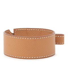 エルメス アルテミス ブレスレット サイズM ベージュ レザー レディース HERMES 【中古】
