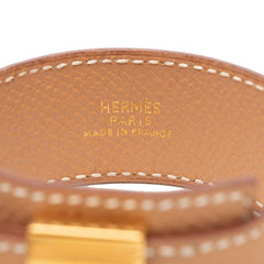 エルメス アルテミス ブレスレット サイズM ベージュ レザー レディース HERMES 【中古】