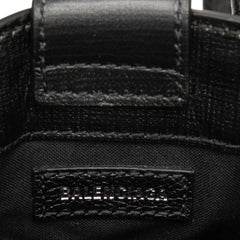 バレンシアガ ショッピング フォンホルダー 斜め掛け ショルダーバッグ 593826 ブラック レザー レディース BALENCIAGA 中古