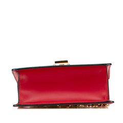 グッチ シルヴィ チェーン ショルダーバッグ 431666 レッド ゴールド ネイビー レザー レディース GUCCI 【中古】