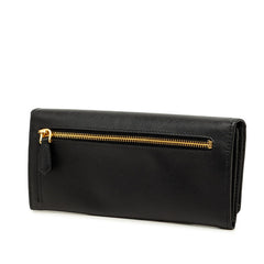 プラダ リボン 長財布 1M1132 ブラック サフィアーノレザー レディース PRADA 【中古】