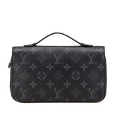 ルイ ヴィトン モノグラム エクリプス ジッピー XL ラウンドファスナー 長財布 M61698 ブラック PVC レザー メンズ LOUIS VUITTON 【中古】