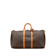 ルイ ヴィトン モノグラム キーポル55 ボストンバッグ M41424 ブラウン PVC レザー レディース LOUIS VUITTON 【中古】