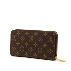 ルイ ヴィトン モノグラム ジッピーウォレット ラウンドファスナー 長財布 M60017 ブラウン PVC レザー レディース LOUIS VUITTON 【中古】
