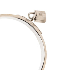 エルメス ケリーバングル カデナ モチーフ ブレスレット シルバー ブラック メタル レディース HERMES 【中古】