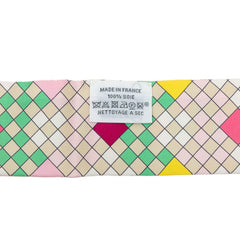 エルメス ツイリー Colliers de Chiens Remix コリエドシアン リミックス 横幅スカーフ ナロースカーフ ピンク系 マルチカラー シルク レディース HERMES 中古
