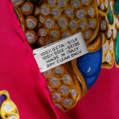 シャネル 宝石 ビジュー グリポア モチーフ スカーフ ワインレッド マルチカラー シルク レディース CHANEL 【中古】