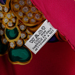 シャネル 宝石 ビジュー グリポア モチーフ スカーフ ワインレッド マルチカラー シルク レディース CHANEL 【中古】