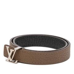 ルイ ヴィトン ブレスレット リバーシブル 2連 グレージュ グレー レザー レディース LOUIS VUITTON 【中古】