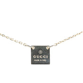 グッチ ロゴプレート ネックレス SV925 シルバー レディース GUCCI 【中古】