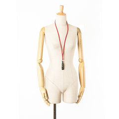 エルメス シフレ ホイッスル 笛 ブラウン レッド バッファローホーン レザー レディース HERMES 【中古】