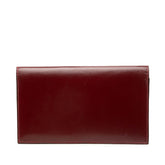 エルメス 札入れ 長財布 ワインレッド ボルドー ボックスカーフ レディース HERMES 【中古】