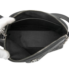 グッチ GGデニム ショルダーバッグ 499621 ブラック デニム レザー レディース GUCCI 【中古】