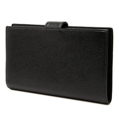 シャネル ココマーク 二つ折り 長財布 A13498 ブラック キャビアスキン レディース CHANEL 中古