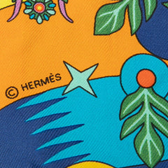 エルメス ツイリー ペガサスの源泉 La Source de Pegase スカーフ マルチカラー シルク レディース HERMES 【中古】