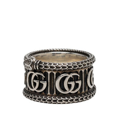 グッチ スネーク GGロゴ リング 指輪 #19 SV925 シルバー レディース GUCCI 【中古】