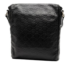 グッチ グッチシマ 斜め掛け ショルダーバッグ 223666 ブラック レザー レディース GUCCI 【中古】