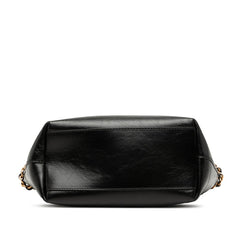 ヴェルサーチェ メデューサ チェーン ハンドバッグ ブラック レザー レディース VERSACE 【中古】