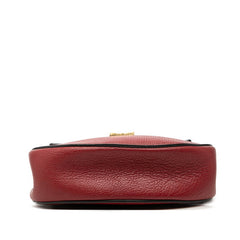 クロエ ドリュー チェーン ショルダーバッグ レッド ゴールド金具 レザー レディース Chloe 【中古】