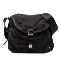 シャネル スポーツライン ショルダーバッグ ブラック ナイロン レザー レディース CHANEL 【中古】
