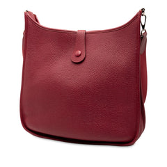 エルメス エブリン1 PM ショルダーバッグ レッド系 シルバー金具 トリヨンクレマンス レディース HERMES 【中古】