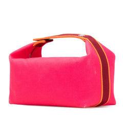 エルメス ブリッドアブラックGM ハンドバッグ ハイビスカス ピンク系 キャンバス レディース HERMES 【中古】