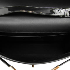 サンローラン マンハッタン ショルダーバッグ 579271 ブラック パテントレザー レディース SAINT LAURENT 中古