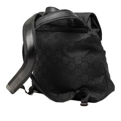 グッチ GGナイロン バックパック リュック 0030238 ブラック ナイロン レザー レディース GUCCI 【中古】