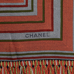 シャネル 総柄 タッセル柄 スカーフ マルチカラー シルク レディース CHANEL 【中古】