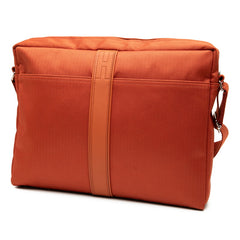 エルメス アカプルコバサスMM 斜め掛け ショルダーバッグ オレンジ トワルシェブロン レザー レディース HERMES 【中古】