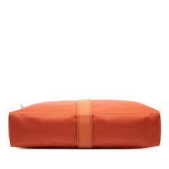 エルメス アカプルコバサスMM 斜め掛け ショルダーバッグ オレンジ トワルシェブロン レザー レディース HERMES 【中古】