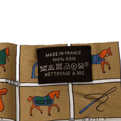 エルメス ツイリー Couvertures et Tenues de Jour 馬着 スカーフ ブラウン マルチカラー シルク レディース HERMES 【中古】