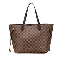 ルイ ヴィトン ダミエ ネヴァーフルMM ショルダーバッグ トートバッグ N51105 ブラウン PVC レザー レディース LOUIS VUITTON 【中古】