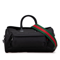 グッチ シェリーライン ショルダーバッグ ハンドバッグ 2WAY 800185 ブラック ナイロン レディース GUCCI 【中古】