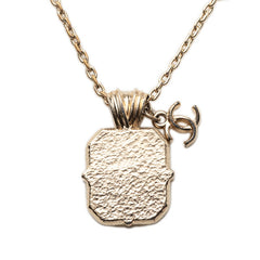 シャネル ココマーク チェーン ペンダント ネックレス D21A刻印 ゴールド ブラック メッキ ラインストーン レディース CHANEL 【中古】